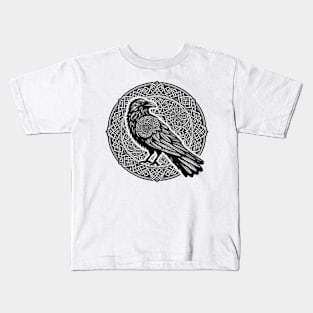 Raven Celtic Mandala Kids T-Shirt